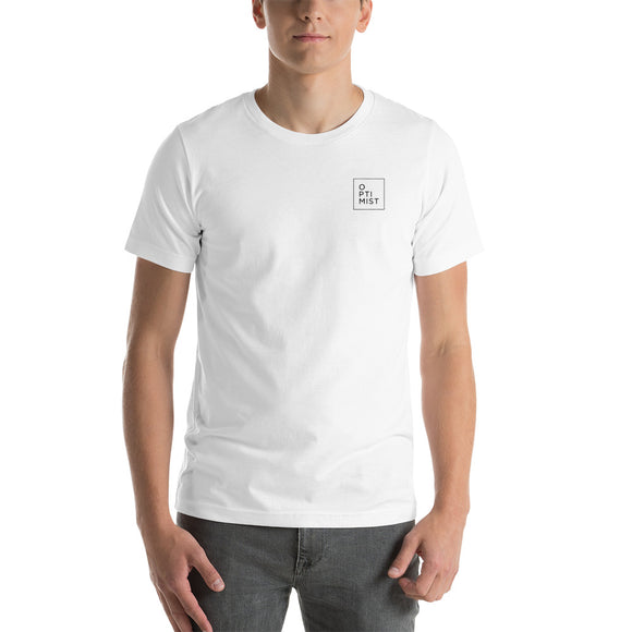 Optimist Embroidered Unisex T-Shirt  - White