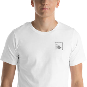 Optimist Embroidered Unisex T-Shirt  - White